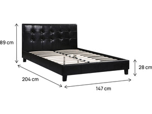 Letto JULIA - 140 x 190 cm - Nero