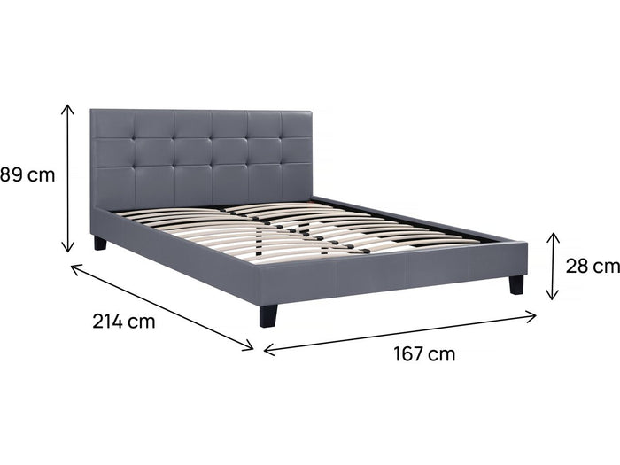 Letto "Julia" - 160 x 200 - Grigio chiaro