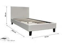 Letto "Lina" - 90 x 190 cm -Beige