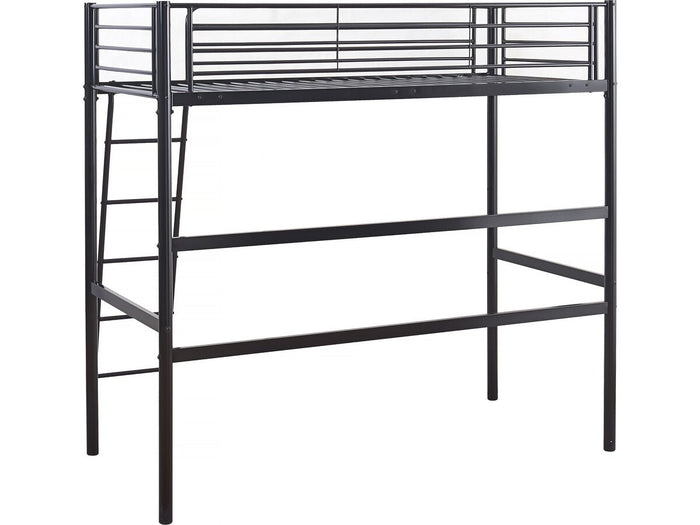 Letto a soppalco in metallo "Alora" - 90 x 190 cm - Nero