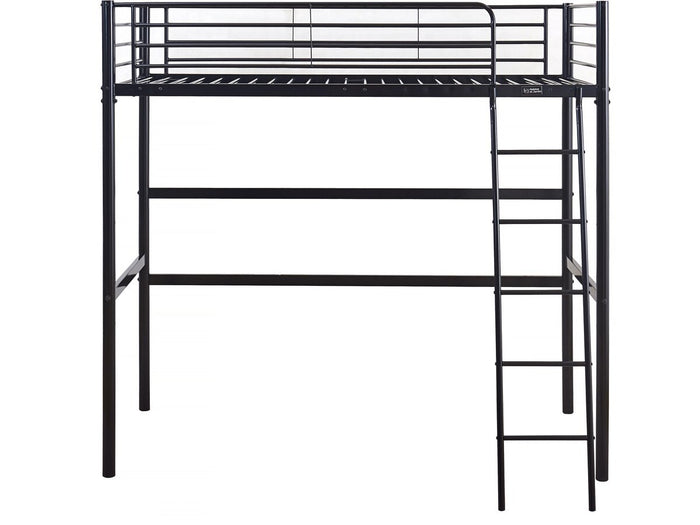 Letto a soppalco in metallo "Alora" - 90 x 190 cm - Nero