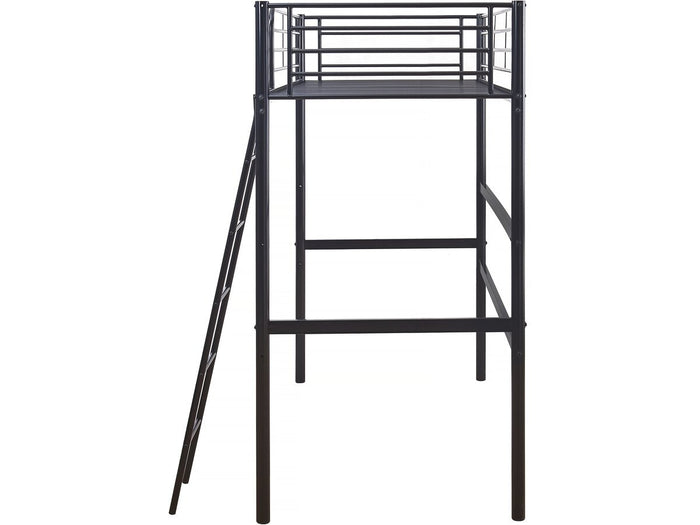 Letto a soppalco in metallo "Alora" - 90 x 190 cm - Nero