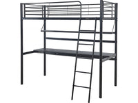 Letto a soppalco "Alona" - 90 x 190 cm - Nero