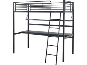 Letto a soppalco "Alona" - 90 x 190 cm - Nero