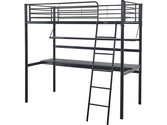 Letto a soppalco "Alona" - 90 x 190 cm - Nero