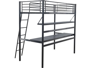 Letto a soppalco "Alona" - 90 x 190 cm - Nero