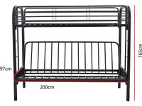 Letto a castello POLO - Metallo - Nero