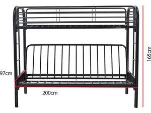 Letto a castello POLO - Metallo - Nero