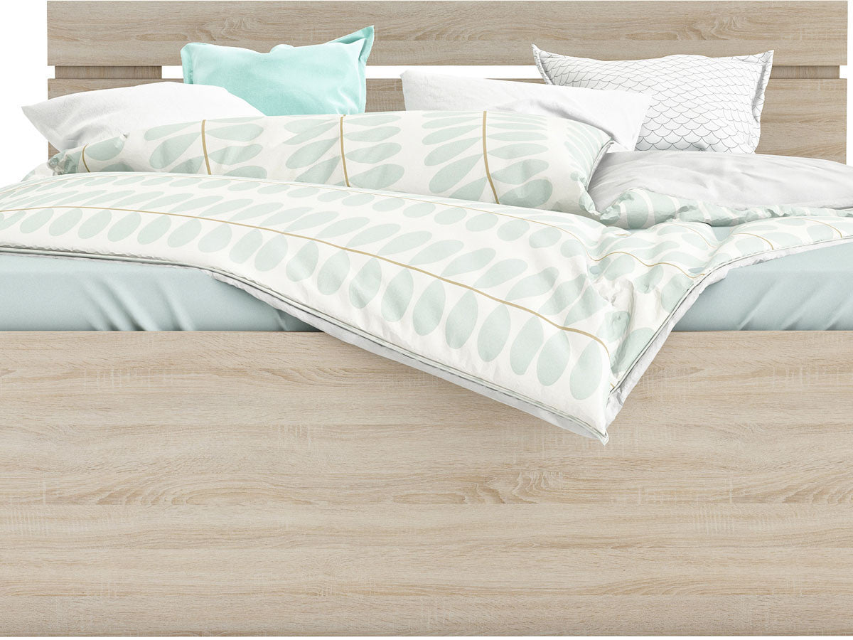 Letto "Michigan" - 160 x 200 cm -  rovere spazzolato