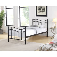 Letto ODETTE – 90x190 cm – Struttura in metallo – Rete inclusa – Stile autentico