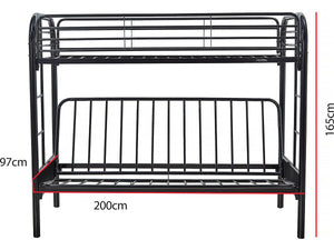 Letto a castello POLO - Metallo - Nero