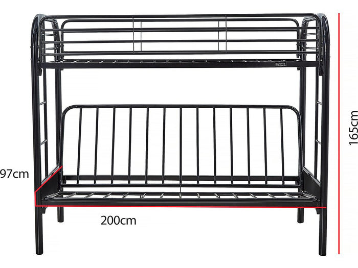 Letto a castello POLO - Metallo - Nero