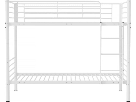 Letto a castello "ADAM" -  90 x 190 cm - Metallo - Bianco
