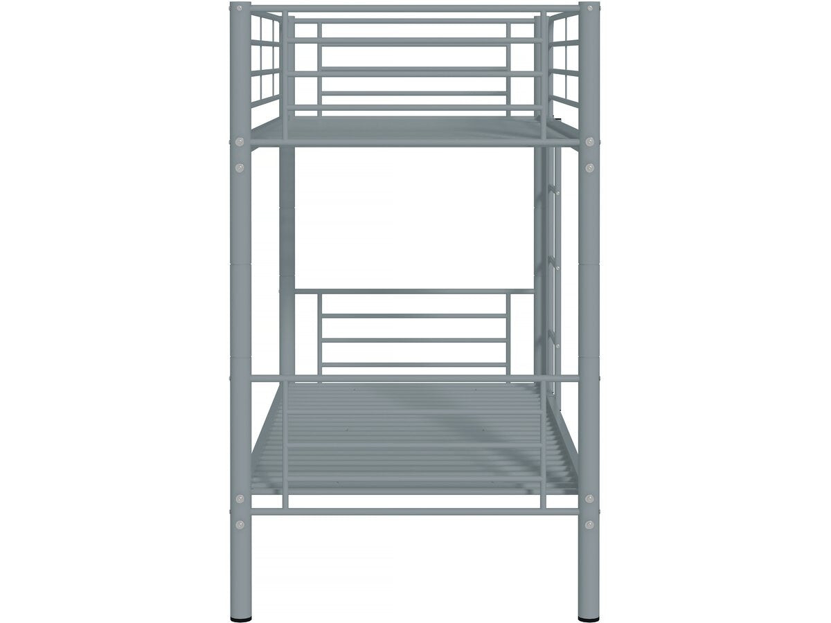 Letto a castello "ADAM" -  90 x 190 cm - Metallo - Grigio