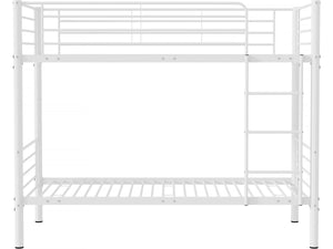 Letto a castello "ADAM" -  90 x 190 cm - Metallo - Bianco