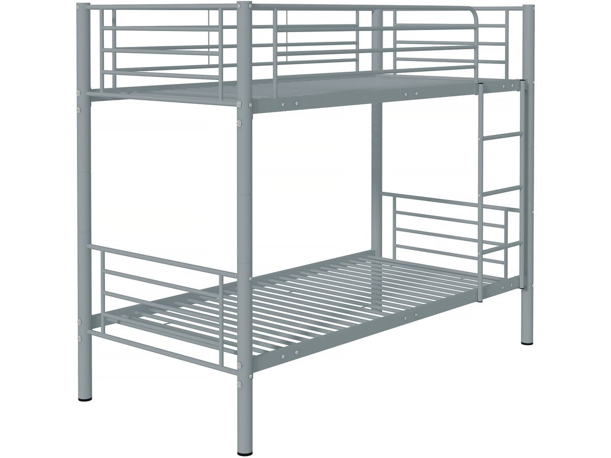 Letto a castello "ADAM" -  90 x 190 cm - Metallo - Grigio