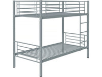 Letto a castello "ADAM" -  90 x 190 cm - Metallo - Grigio