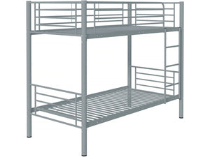 Letto a castello "ADAM" -  90 x 190 cm - Metallo - Grigio