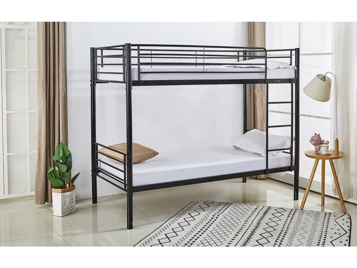 Letto a castello ADAM - Metallo - Nero