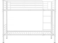 Letto a castello "ADAM" -  90 x 190 cm - Metallo - Bianco