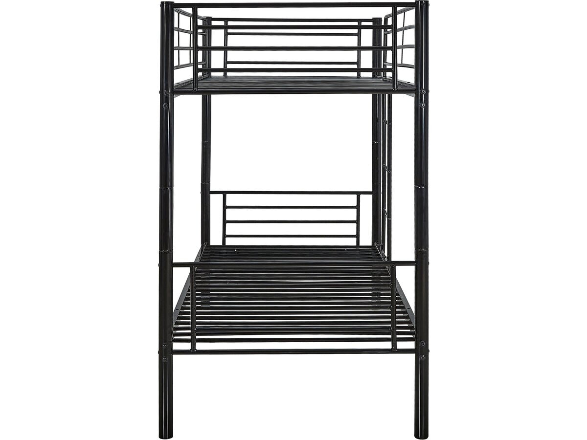 Letto a castello estraibile "ADAM" - 90 x 190 cm - Metallo - Nero