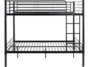 Letto a castello doppio "Adam" - Rete inclusa - 140 x 190 cm - Nero