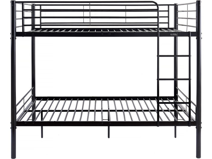 Letto a castello doppio "Adam" - Rete inclusa - 140 x 190 cm - Nero