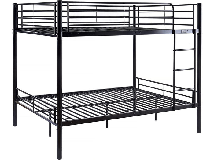 Letto a castello doppio "Adam" - Rete inclusa - 140 x 190 cm - Nero