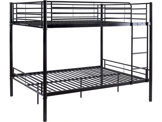 Letto a castello doppio "Adam" - Rete inclusa - 140 x 190 cm - Nero