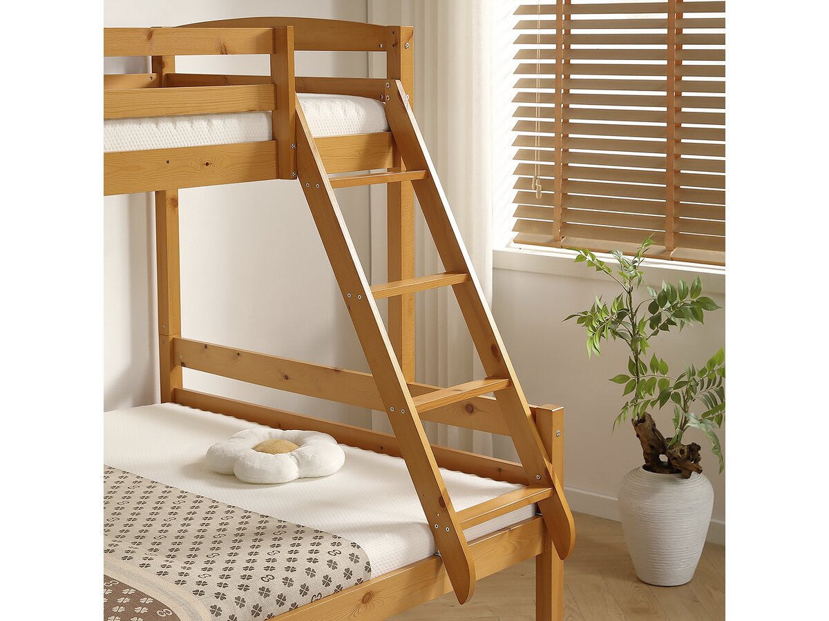 Letto a castello in legno "Léa" - 140/90 x 190 cm - Marrone