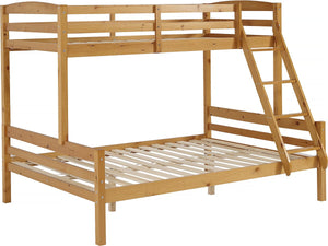 Letto a castello in legno "Léa" - 140/90 x 190 cm - Marrone