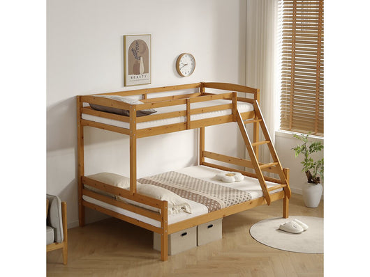 Letto a castello in legno "Léa" - 140/90 x 190 cm - Marrone