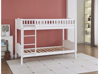 Letto a castello per bambini "Gabriel" - Legno - Bianco - 90 x 190 cm