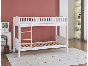 Letto a castello per bambini "Gabriel" - Legno - Bianco - 90 x 190 cm