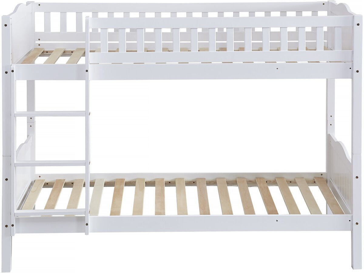 Letto a castello per bambini "Gabriel" - Legno - Bianco - 90 x 190 cm