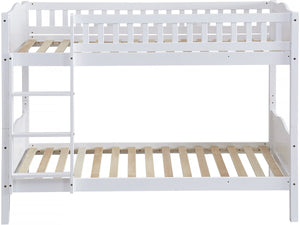 Letto a castello per bambini "Gabriel" - Legno - Bianco - 90 x 190 cm