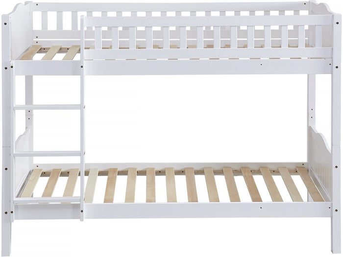 Letto a castello per bambini "Gabriel" - Legno - Bianco - 90 x 190 cm