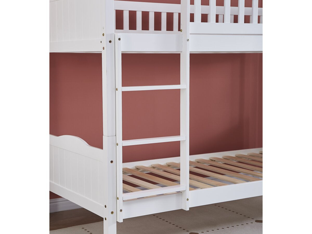 Letto a castello per bambini "Gabriel" - Legno - Bianco - 90 x 190 cm