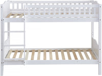 Letto a castello per bambini "Gabriel" - Legno - Bianco - 90 x 190 cm