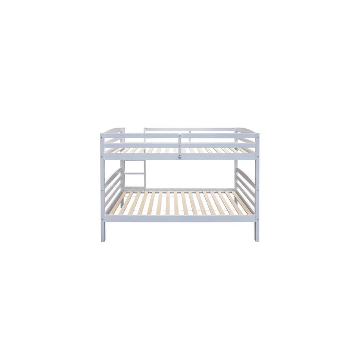 Letto a castello trasformabile 90x200 cm BOY – Legno massiccio – Bianco – Rete inclusa