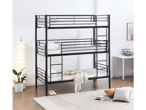 Letto a castello triplo in metallo "Havin" - 90 x 190 cm - Bianco