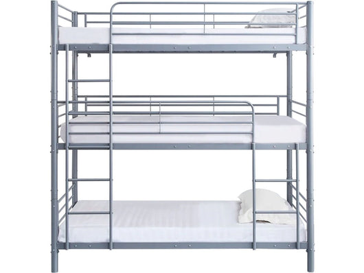 Letto a castello triplo in metallo "HAVIN" - 90 x 190 cm - Grigio