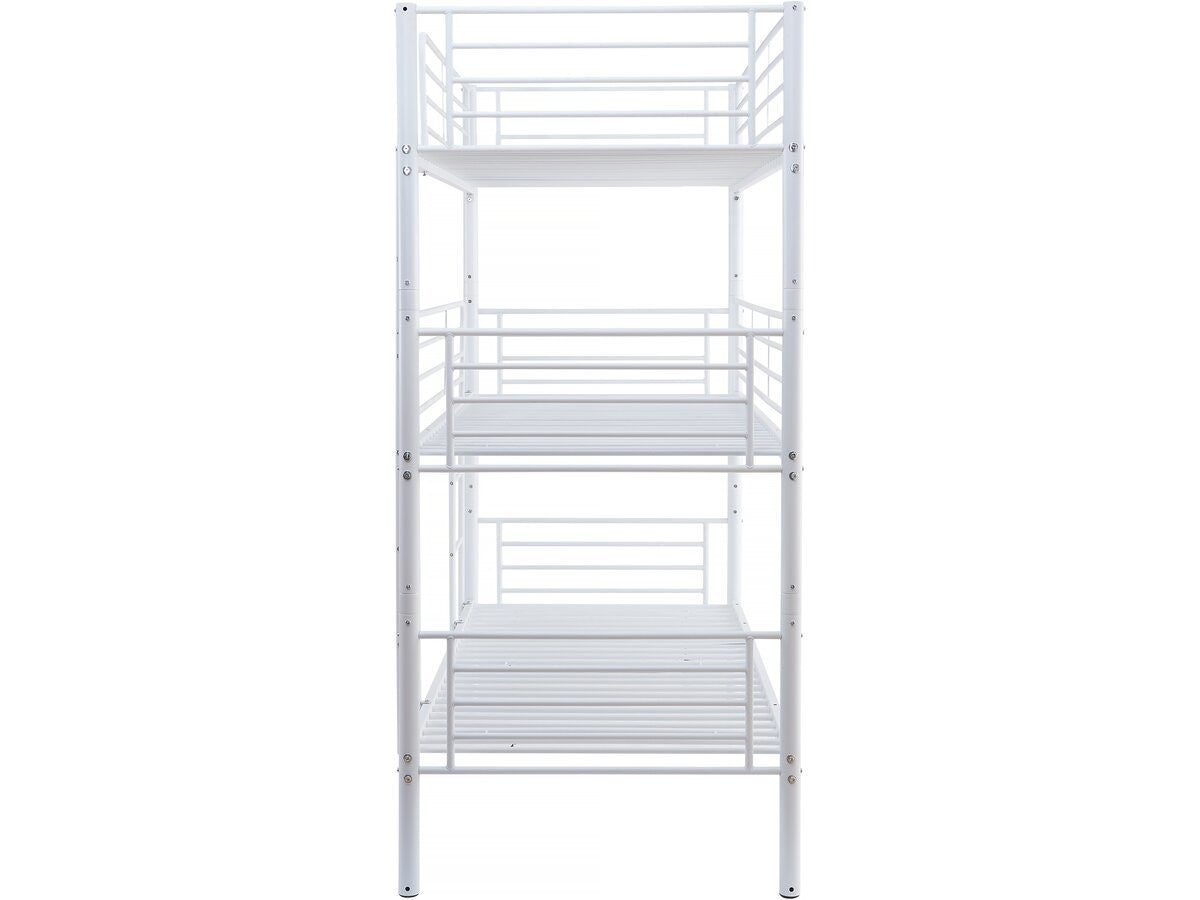 Letto a castello triplo in metallo "Havin" - 90 x 190 cm - Bianco
