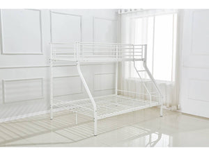 Letto a castello "LEO" - Bianco - Metallo