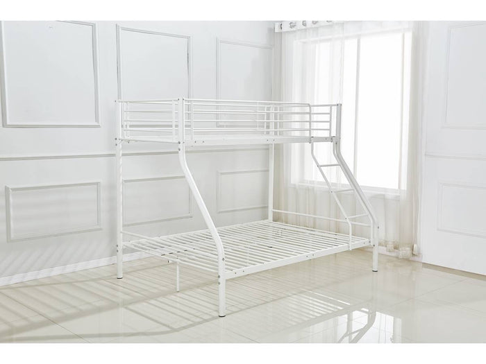 Letto a castello "LEO" - Bianco - Metallo