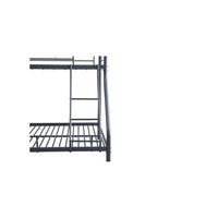 Letto a castello in metallo SAMMY - 90x200 & 140x200 cm - Grigio scuro - Rete inclusa