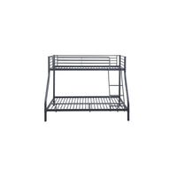 Letto a castello in metallo SAMMY - 90x200 & 140x200 cm - Grigio scuro - Rete inclusa