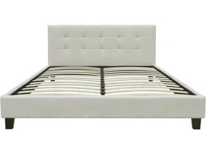 Letto "Julia" tessuto riccio 140x190cm- crema