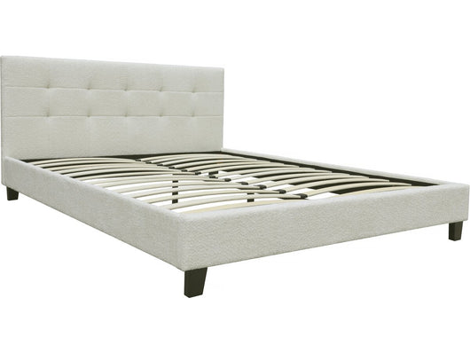 Letto "Julia" tessuto riccio 140x190cm- crema