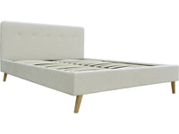 Letto in tessuto riccio "Nemo" 160x200 - Crema